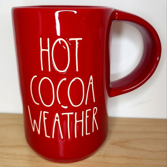 🆕️ Rae Dunn Hot Cocoa Weather Red Christmas Mug - Picture 1 of 1